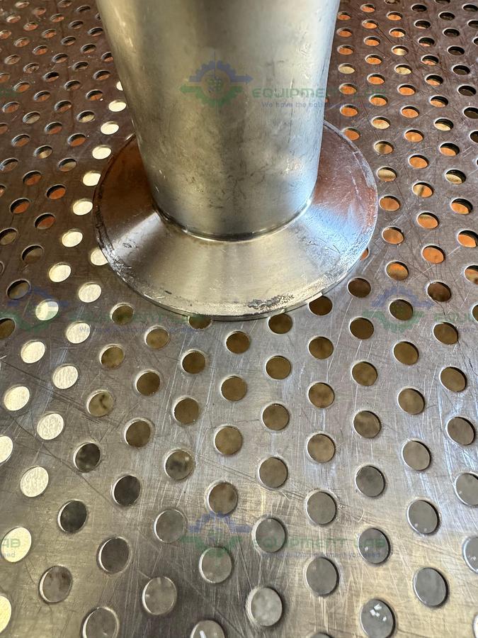 Used Stainless Steel KF 50 to 3.5" OD Sanitary Fitting Nipple Vacuum Fitting