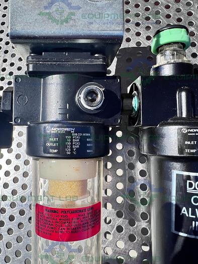 Used Norgren  B08-221-M3MA Regulator  w/ Norgren L08-200-OPDA Pneumatic Lubricator