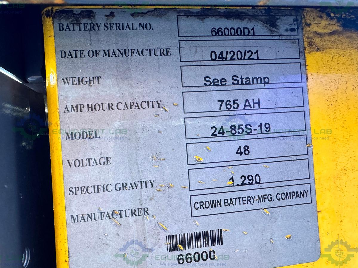 Used Toyota 8FBCU25 Electric Forklift 5000 lbs Capacity 4 Stage Mast w/ Charger