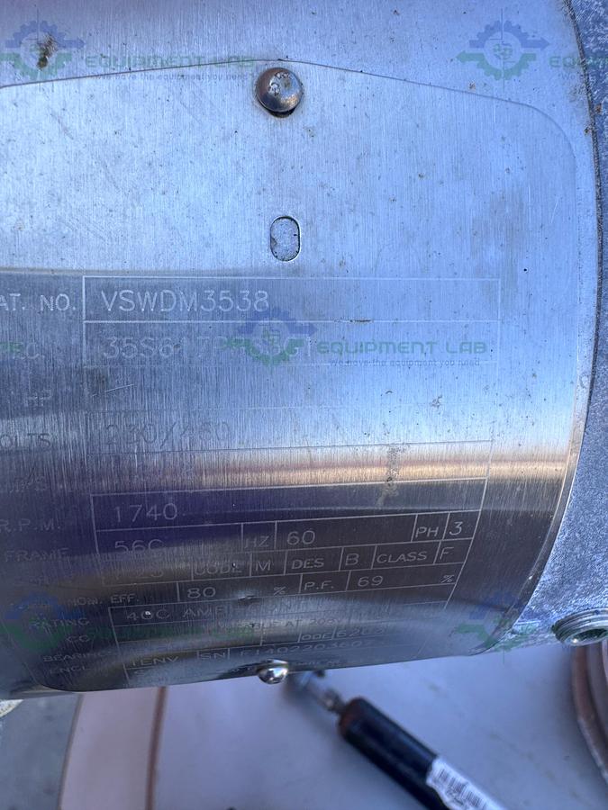 Used Allegheny Bradford 174 Liter Jacketed Nutsche Filter / Agitated Dryer