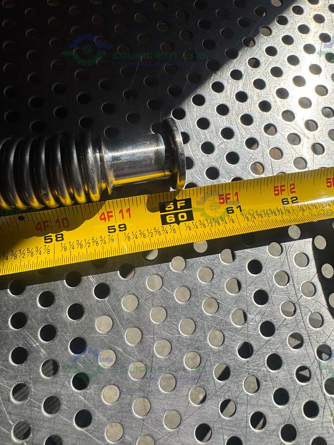 Used Stainless Steel Bellows Flexible Vacuum Hose 60" w/ KF 16/10 Fitting