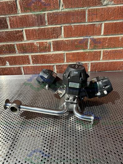 Used 3 ITT Pure Flo Advantage Stainless Steel Diaphragm Valve w/ 1" Sanitary Fittings