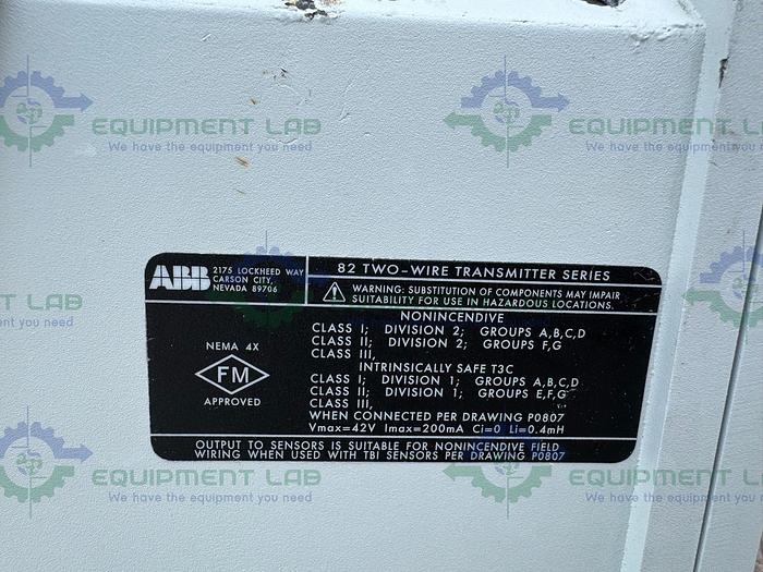 Used ABB TB82EC1010211 Conductivity Transmitter 4-20 mA w/ Sensor