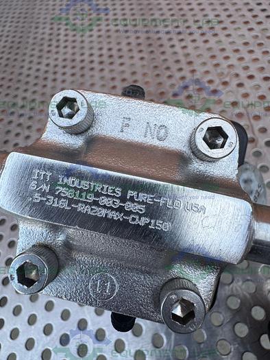 Used Lot of 2 - ITT Pure Flo .5-316L- RA20MAX Diaphragm Valve  w/.5" Sanitary Fitting