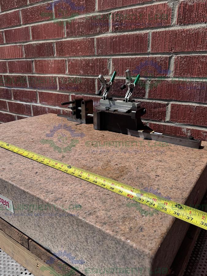 Used Starrett Grade B Toolroom Granite 24"x36"x6" w/ Compression Tester, Meteorology