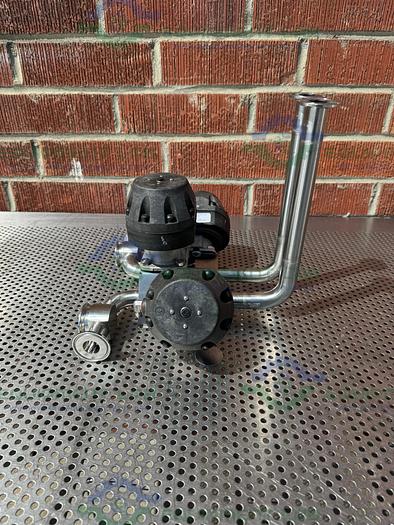 Used 3 ITT Pure Flo Advantage Stainless Steel Diaphragm Valve w/ 1" Sanitary Fittings