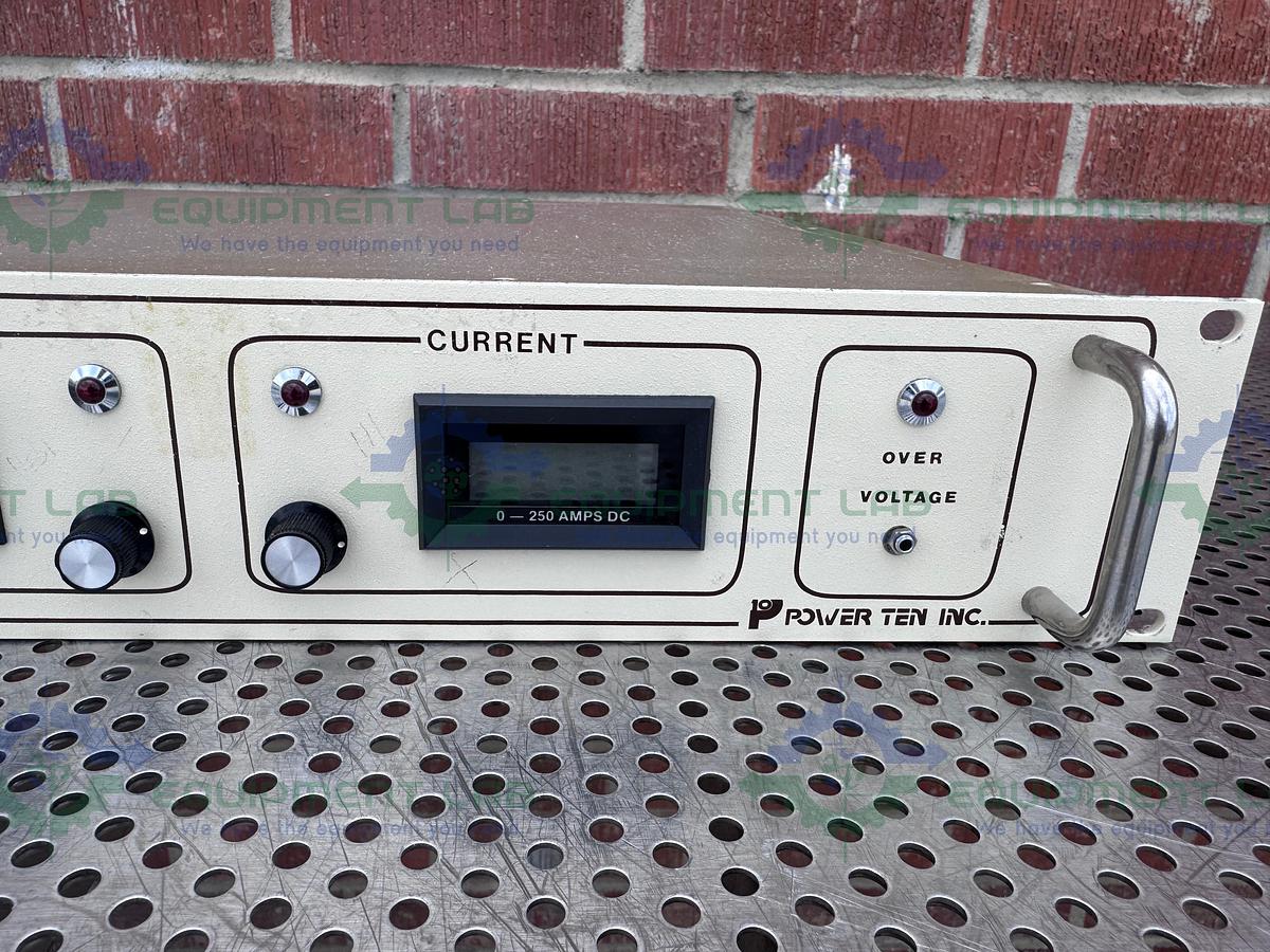 Used Power Ten 3400D-7.5250 Power Supply 208 VAC, 60 Hz