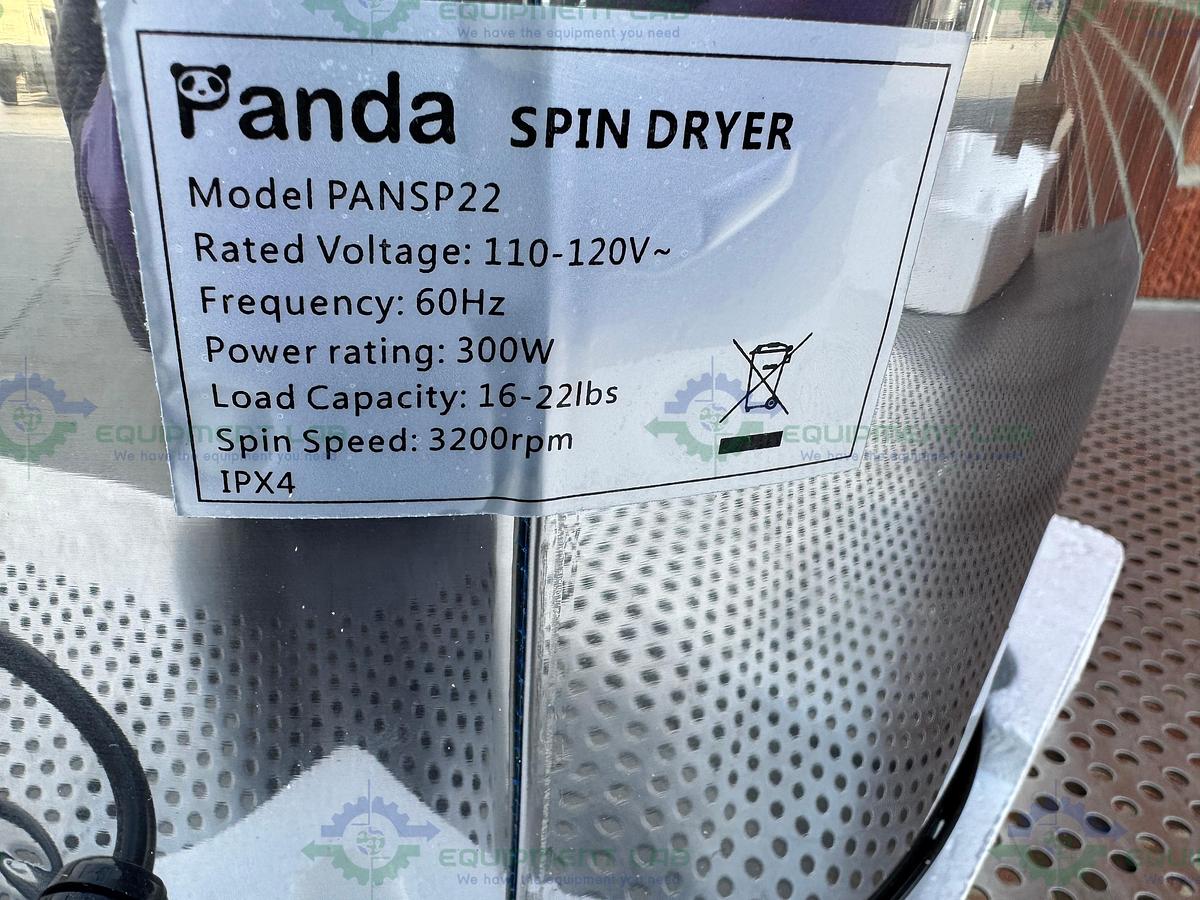 Used Panda PANSP22 Ultra Fast Portable Spin Dryer 3200 RPM, 0.6 cu. ft.