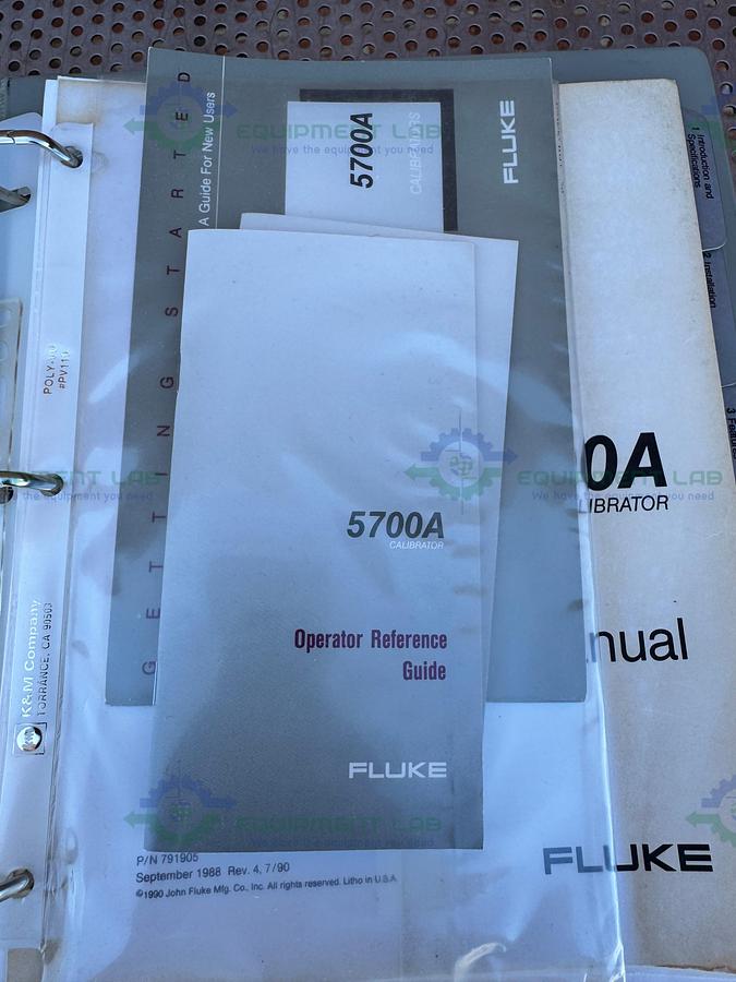 Used Fluke Calibration 5700A High Performance Multi Function Calibrator NOT CALIBRATED