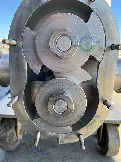 Used Waukesha Cherry Burrell  130 Rotary Lobe Pump w/ Stainless 7.5 HP Motor