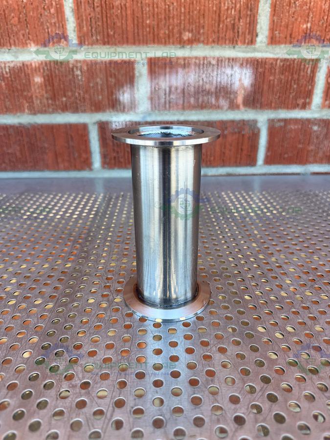 Used Stainless Steel KF 40 Nipple Vacuum Fitting 5.5" Length