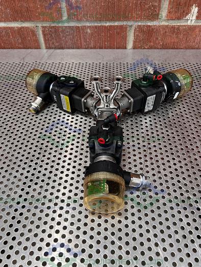 Used 3 ITT Advantage 4 Way Stainless Steel Diaphragm Valves w/ Valve Positioner