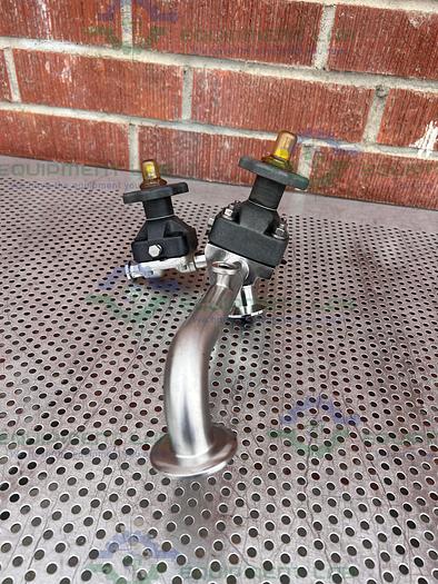 Used ITT Pure Flo  1-316L-RA20MAX 5 -Way Diaphragm Valve w/ 1", 3/4"  Sanitary Fitting