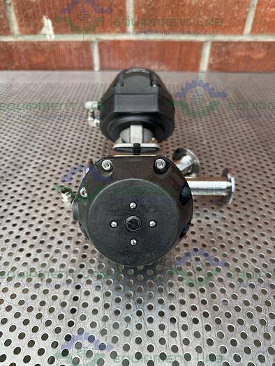 Used 2 ITT Pure Flo Advantage 3 - Way Diaphragm Valve w/ 1" Sanitary Fitting