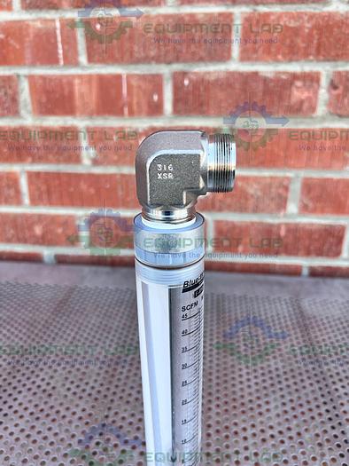 Used Blue White Industries F-410 Flowmeter w/ Swagelok Fittings