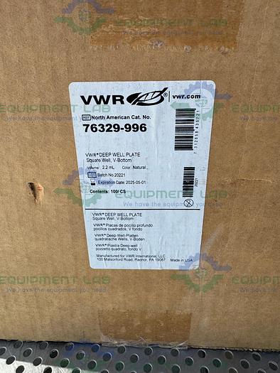 Lot of 100 - VWR  76329-996 Deep Well Plate 2.2 mL Square Well, V-Bottom, Natural