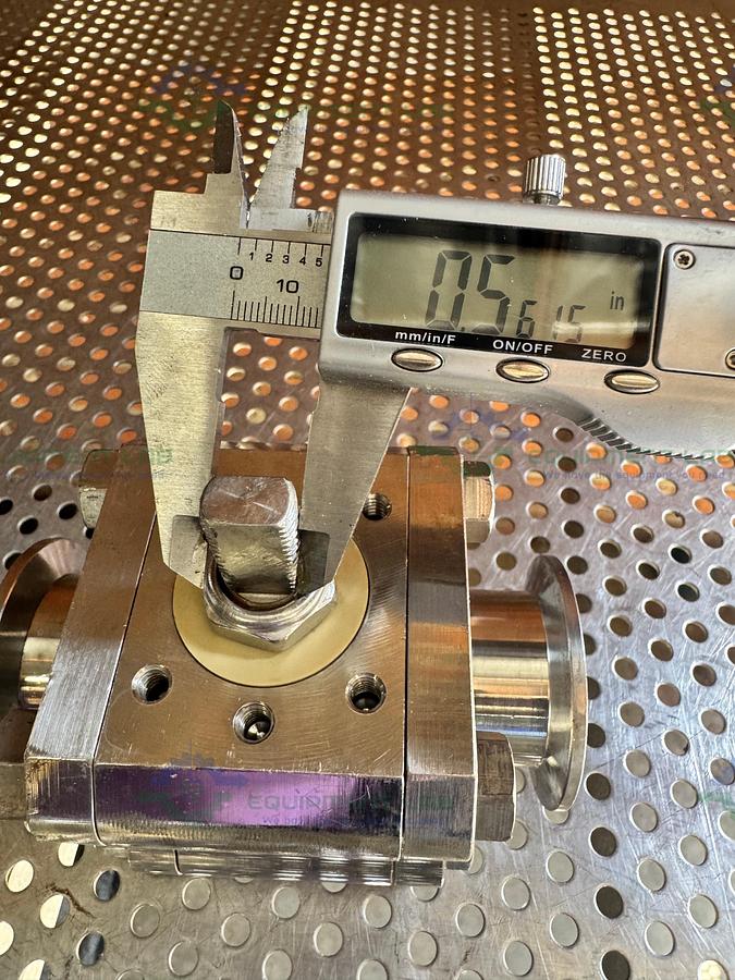 Used A&N Corporation Stainless Steel Ball Valve w/ KF40 Vacuum Fitting