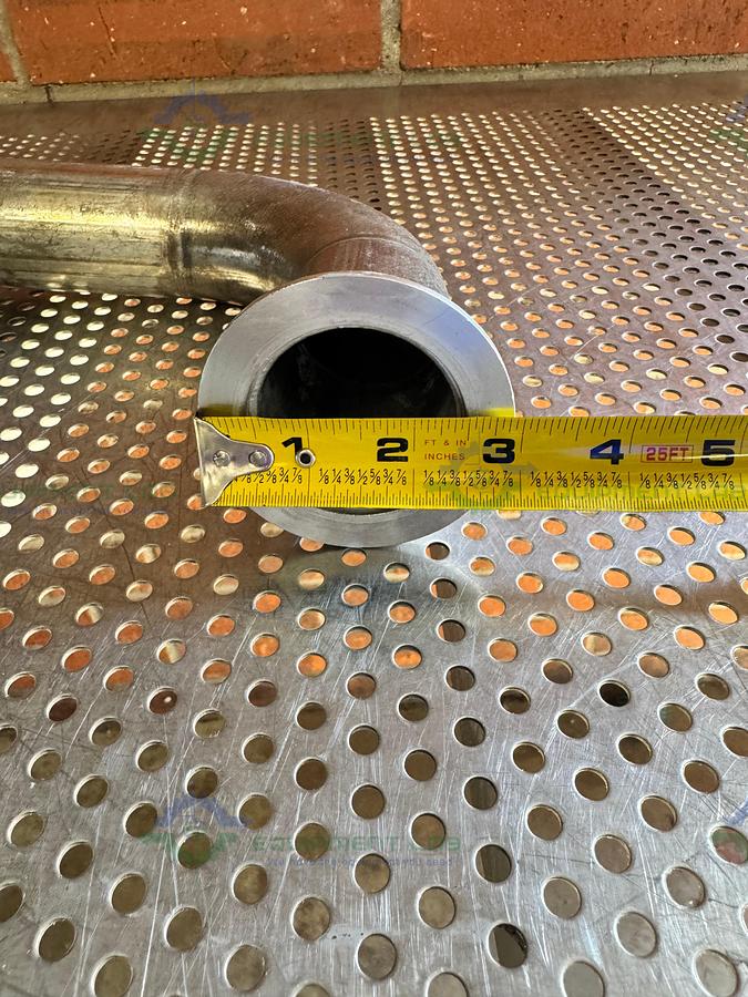 Used Stainless Steel 90 Dgeree KF 50 Elbow Nipple Vacuum Fitting