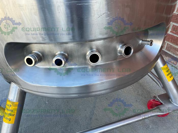 Used DCI 800 Liter Stainless Steel Jacketed Reactor 45 PSI w/ 0.5 HP Mixer