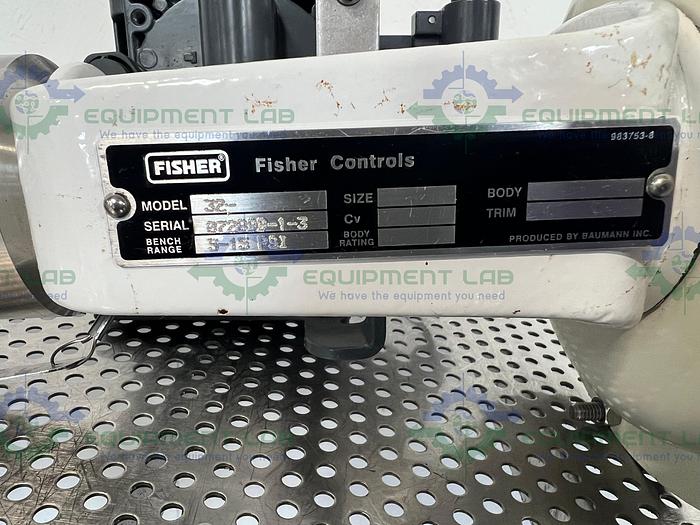 Used Fisher Controls 32 Pneumatic Sanitary Control Valve w/ Fisher Valve Positioner