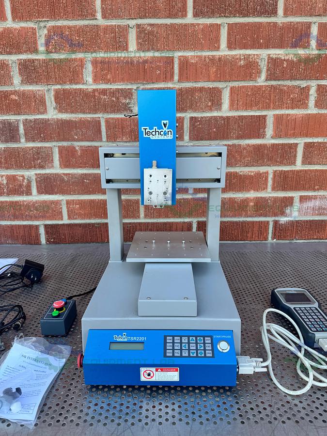 Used TECHON TSR2201 Dispensing Robot 3-axis 200mm X 200 mm