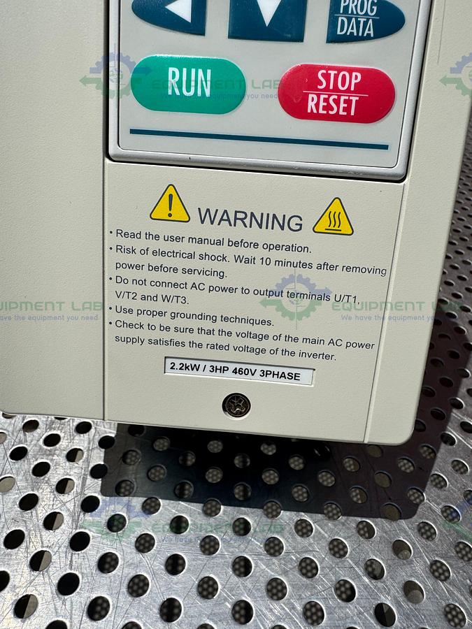 Used Delta Electronics VFD022B43B Inverter Drive 3 PH, 0-480V Output, 0.1-400Hz