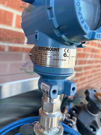 Used Millipore MPODPILOT CP2EA8875 Filter Press Skid w/ E & H Promass P Flowmeter