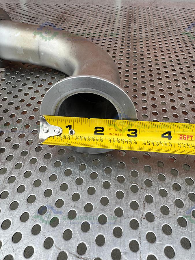 Used Stainless Steel KF 50  Elbow Nipple Vacuum Fitting