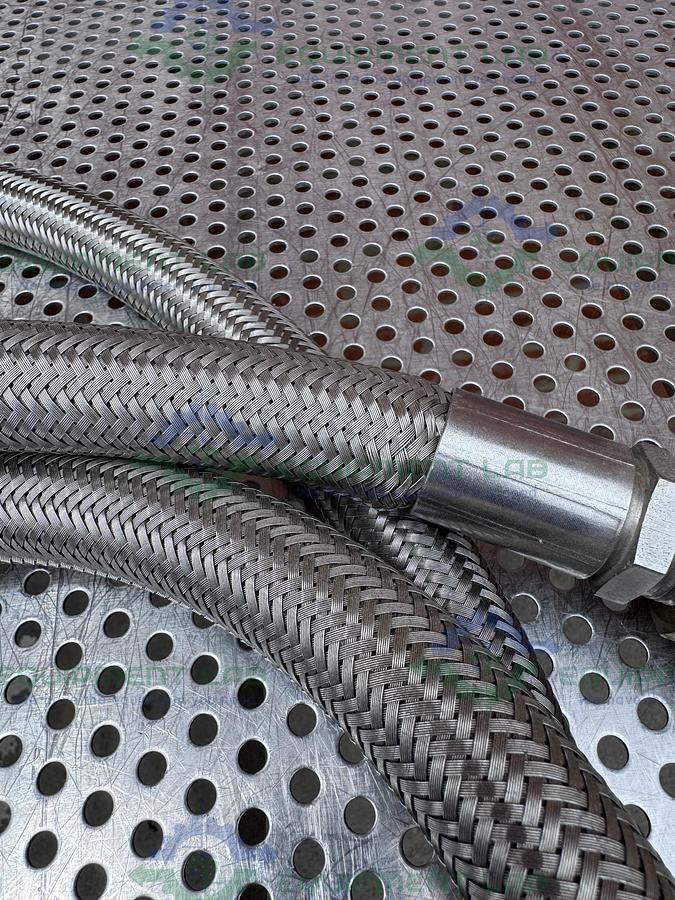 Used Unbranded Stainless Steel Braided Hose 130" w/ Quick Connect Fitting