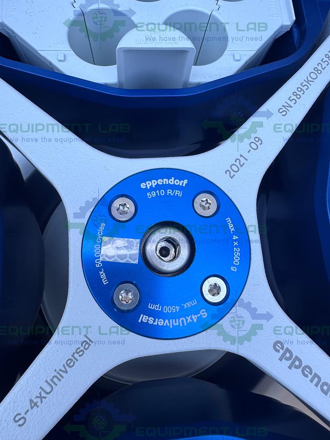 Used Eppendorf 5910 Ri Refrigerated Centrifuge w/ S-4X Universal Rotor 4500 RPM
