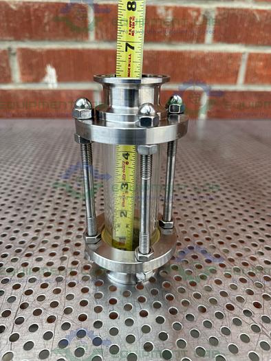 Used 316L Stainless Steel Single Wall In Line Sight Glass w/ 1 1/2" Sanitary Fitting