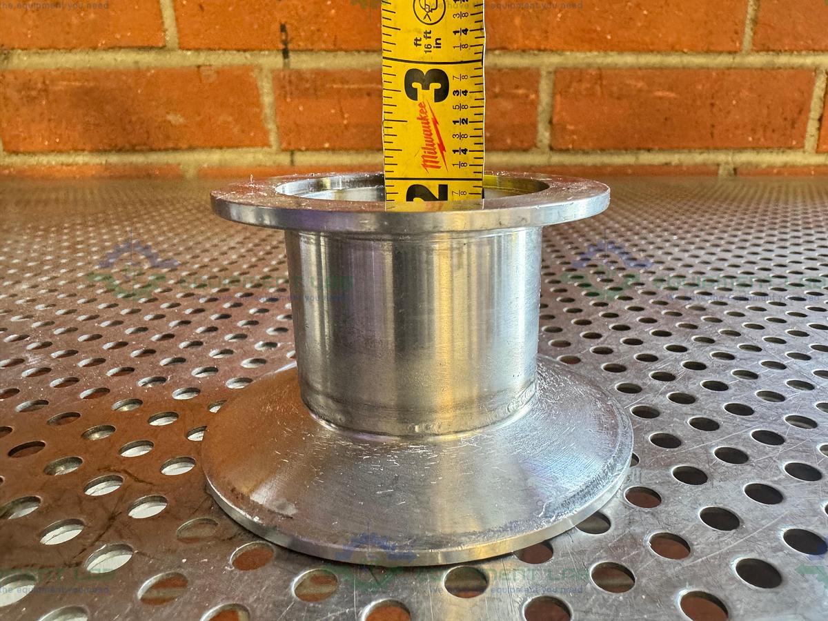 Used Stainless Steel Vacuum Reducer KF 50 to 3" Sanitary Fitting