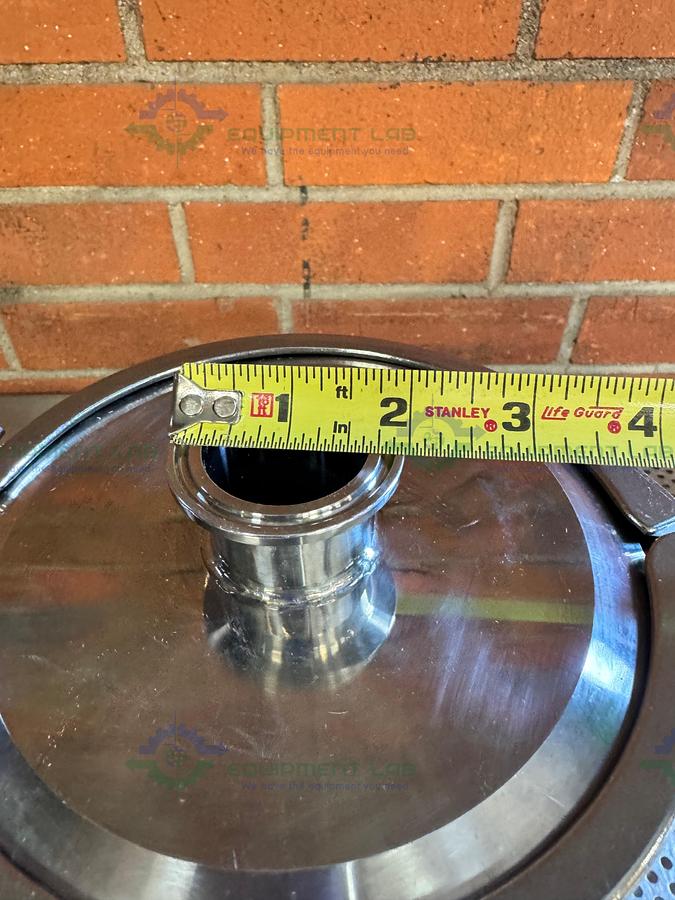 Used Stainless Steel 6.5" x 12" Column w/ 1 1/2" Sanitary Fitting Port