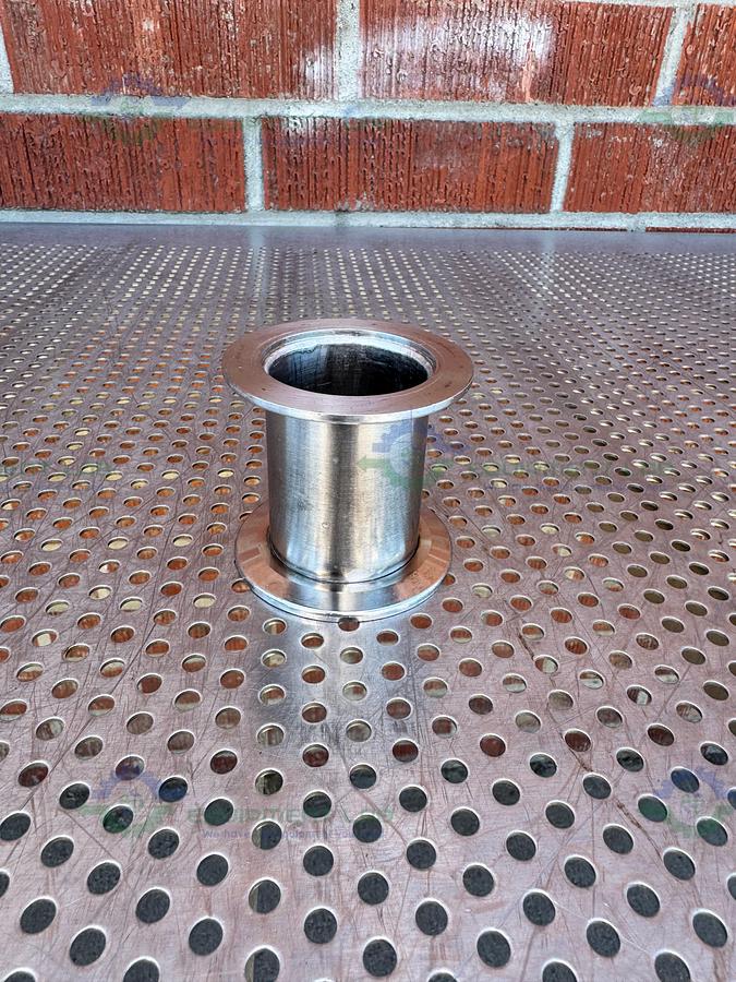 Used Stainless Steel KF 40 Nipple Vacuum Fitting 3" Length