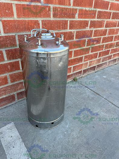 Used Alloy Products 45 Liter Stainless Steel Pressure Vessel 130 PSI