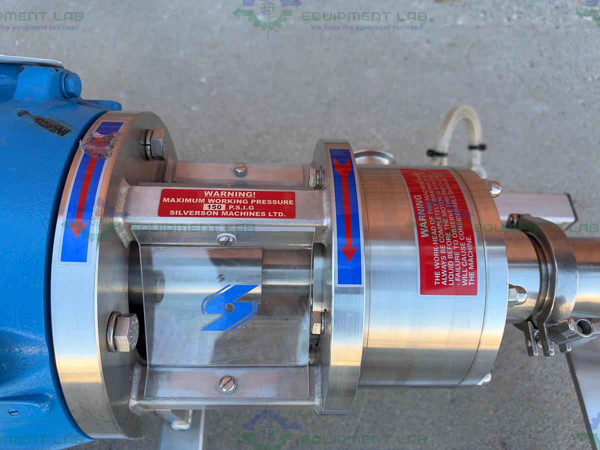 Used Silverson FMX25 High Shear Powder to Liquid Mixer 7.5 HP Motor w/ Powder Hopper