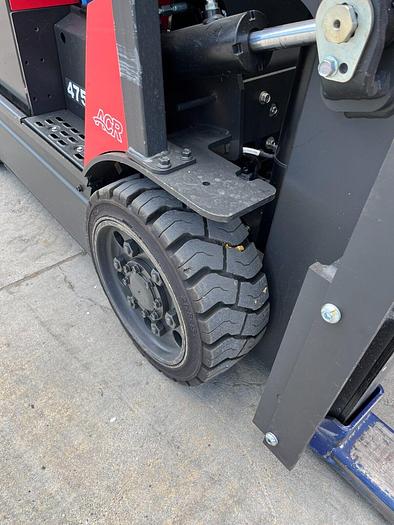 Used Raymond 4750 C60 6000# Forklift 36V, 3 Stage - Side Shift - Weigh Forks & Clamps