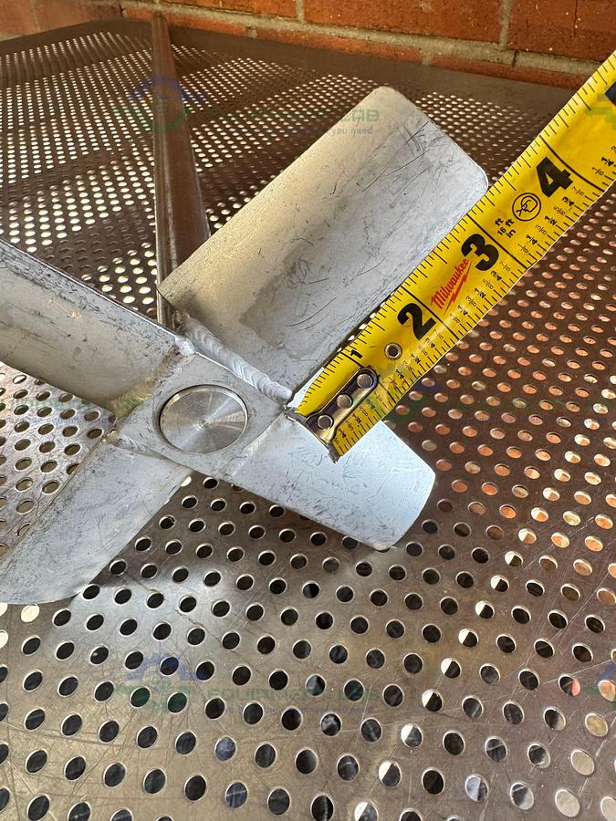 Used 39" Stainless Steel Mixing Shaft  1" Diameter w/  7" Impeller
