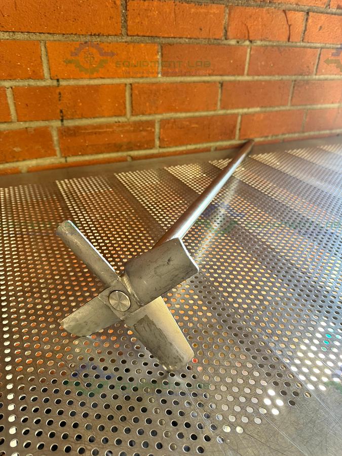 Used 39" Stainless Steel Mixing Shaft  1" Diameter w/  7" Impeller