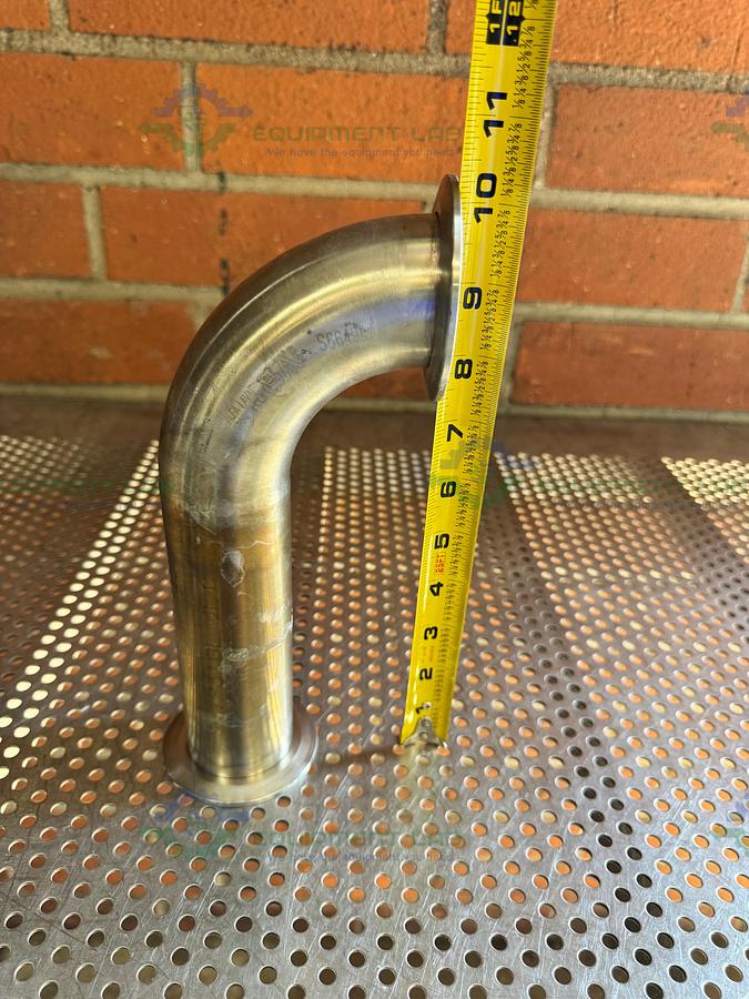 Used Alfa Laval Stainless Steel 90 Degree KF 50 Elbow Nipple Vacuum Fitting