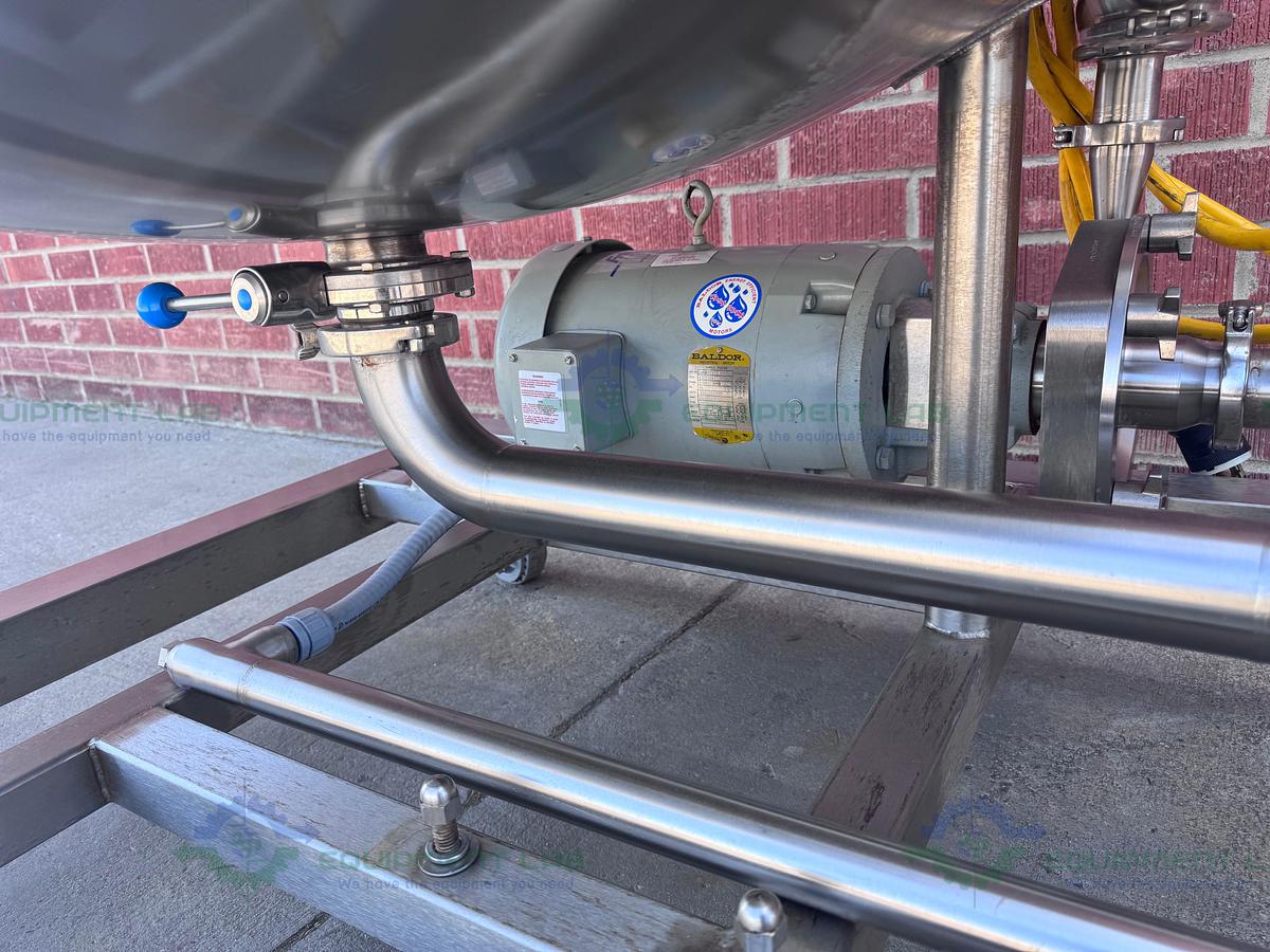 Used GEA 300 Liter Reservoir Tank w/ Fristam FPX742-205 Centrifugal Pump, Controller