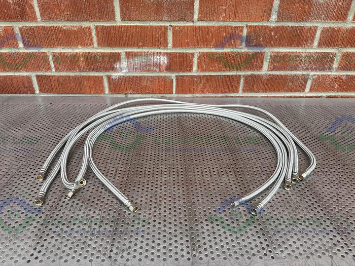 Used Unbranded 60" Stainless Steel Flexible Braided Hose w/ Male Threaded Fitting