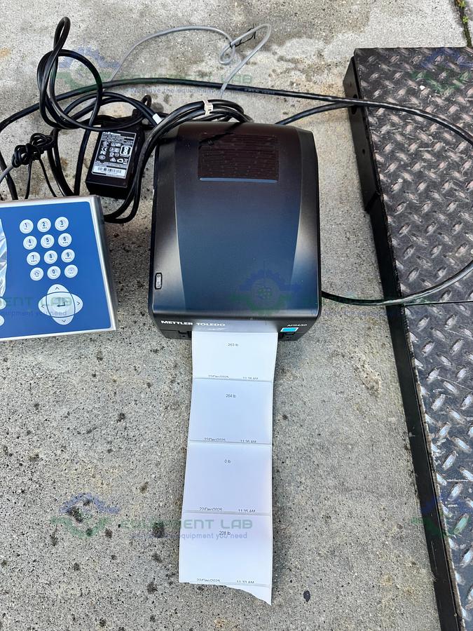 Used Mettler Toledo 48" x 48" Floor Scale 5000 lb w/ Mettler IND570, APR430 Printer