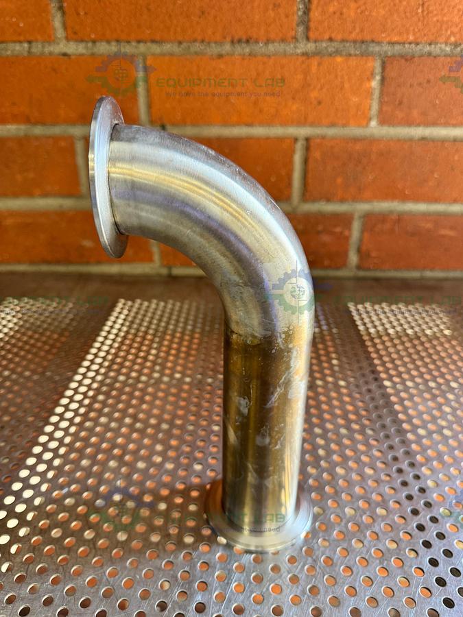 Used Alfa Laval Stainless Steel 90 Degree KF 50 Elbow Nipple Vacuum Fitting