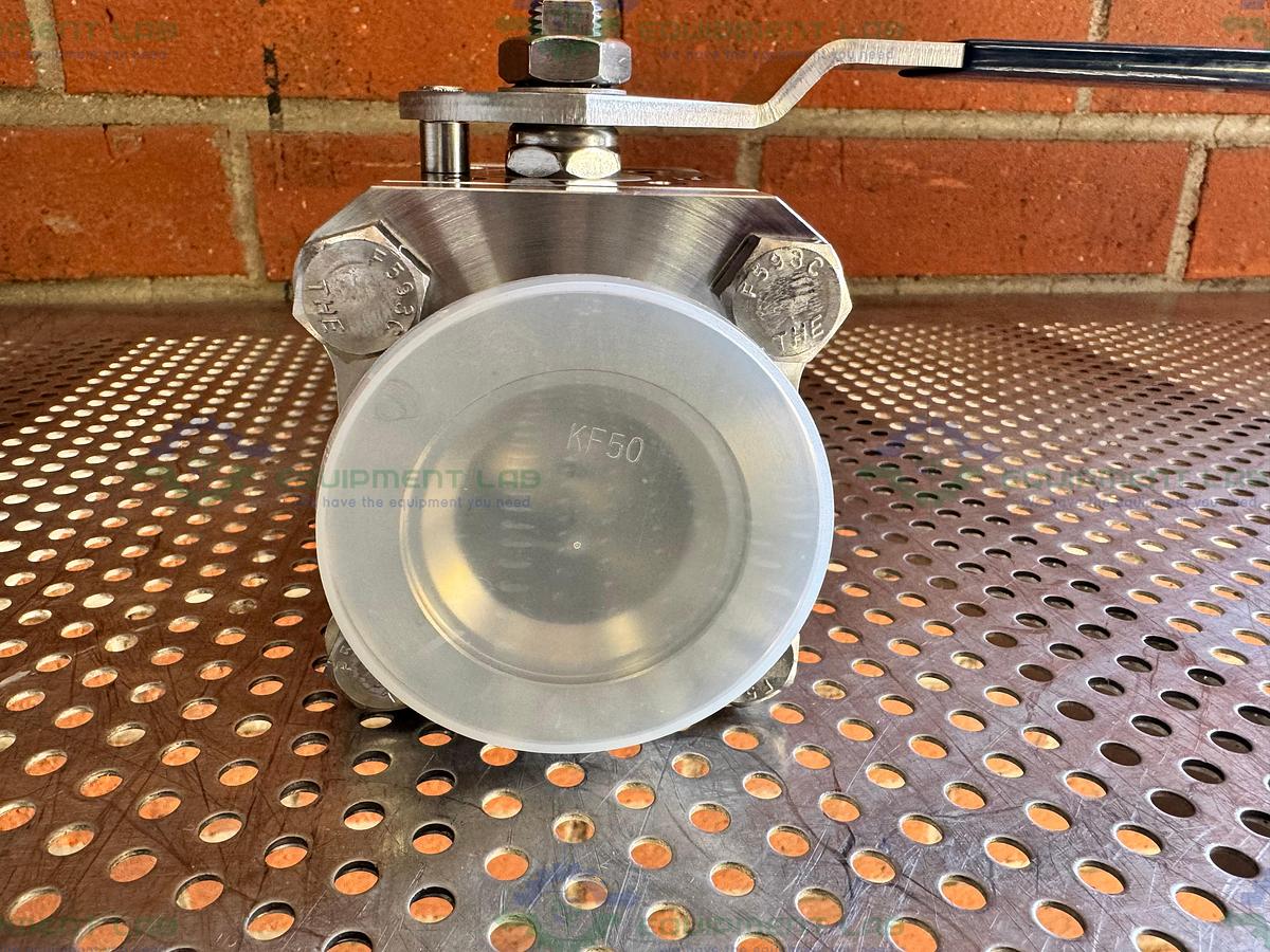 Ancorp E4200-QF50-BR803EP-P6022 High Vacuum Manual Ball Valve w/ KF 50 Fitting