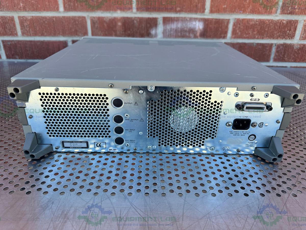 Used HP Hewlett Packard 8114A High Power Pulse Generator 100V / 2A