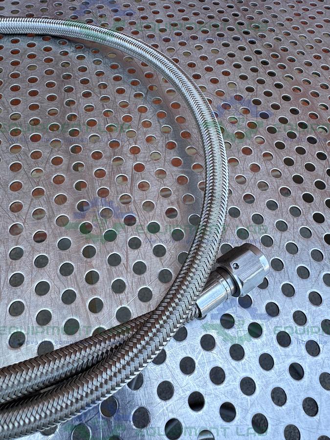 Used Unbranded 42" Stainless Steel Braided Hose w/ 1/2" NPT Fittings