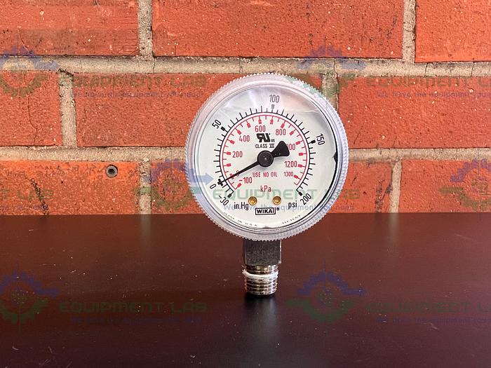 Used Lot of 2 - Wika 111.11.53 Pressure Gauge 0 to 200 PSI