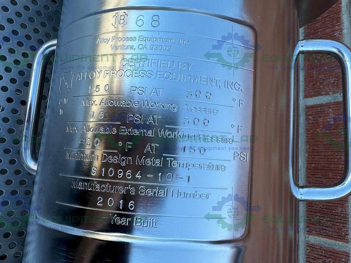 Used Alloy 3R x 10" SS 316L Code 7 Multi Cartridge Filter Housing FV 150 PSI