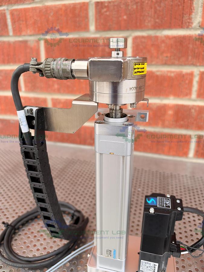 Used Festo DNCE-32-100-BS-"3"P-Q Size 32 Standard Cylinder w/Mitsubishi Motor
